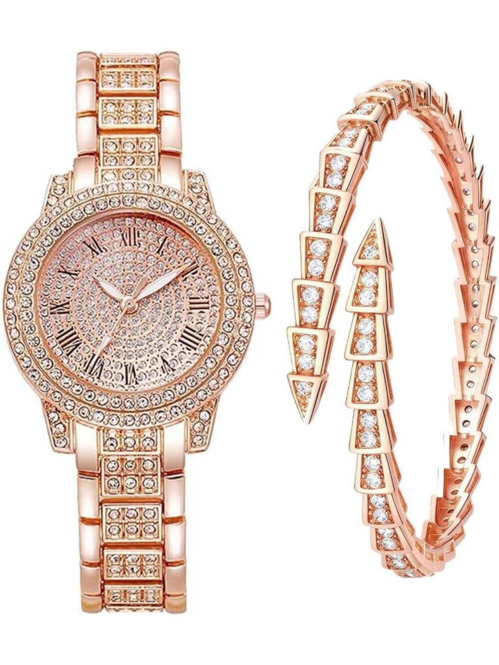 Women's Multicolor Full Diamond Bling Rhinestone Crystal Ladies Wrist Watch
